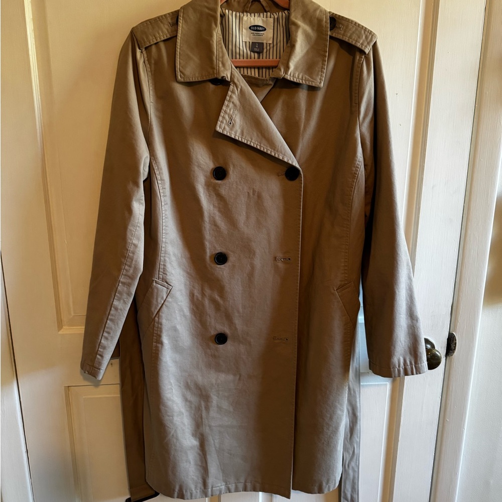 Old Navy Double-Breasted Brown Trench Coat